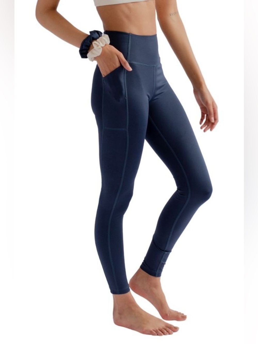 Girlfriend Collective Leggings — Navy, Size L